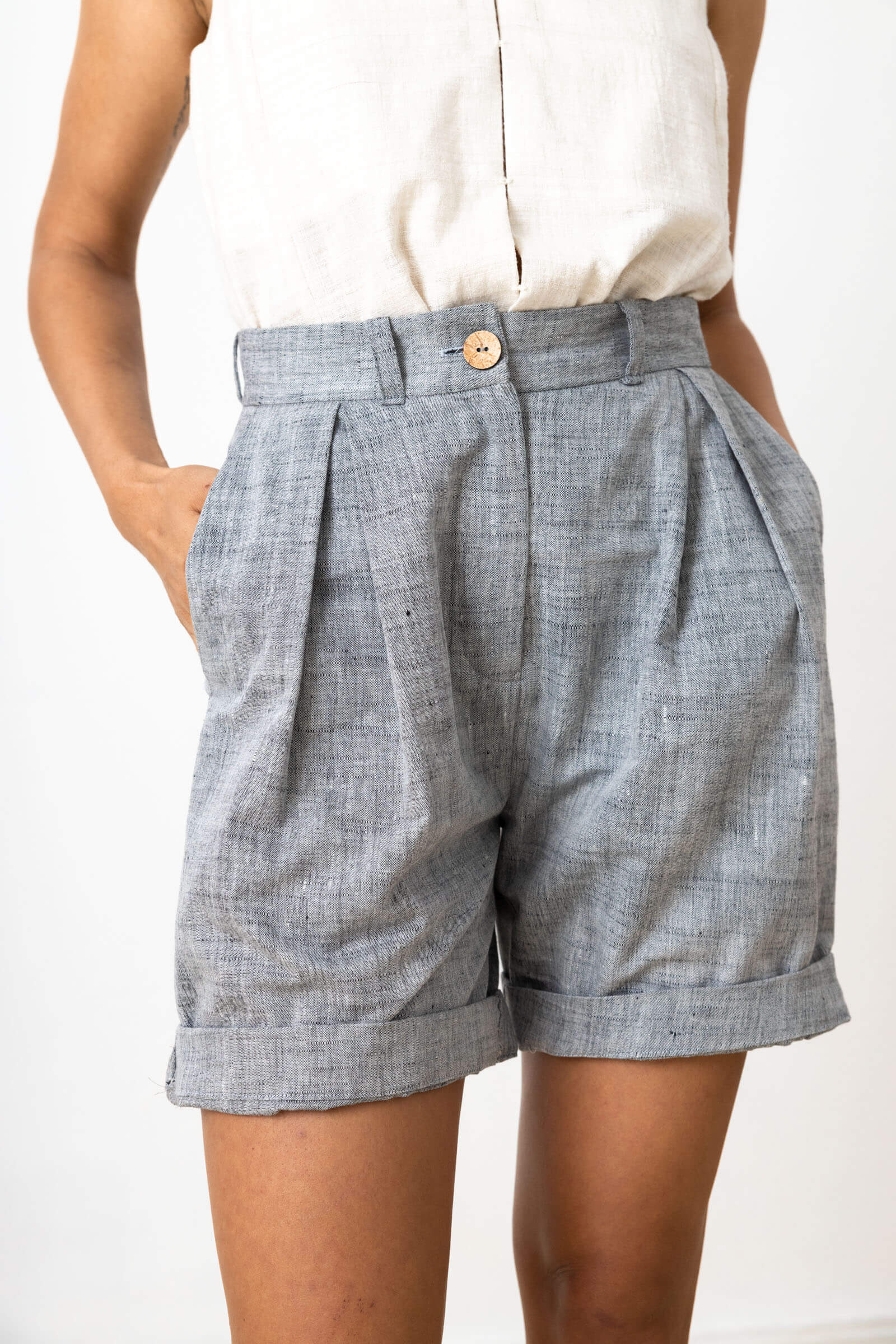 Cotton Shorts Dosti Light Grey