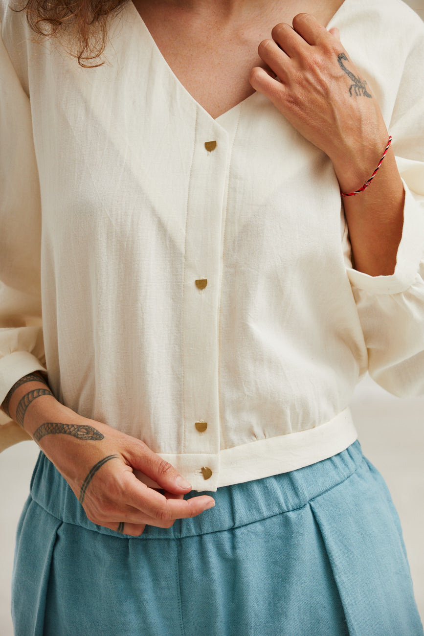 Cotton Blouse Sahay Cream
