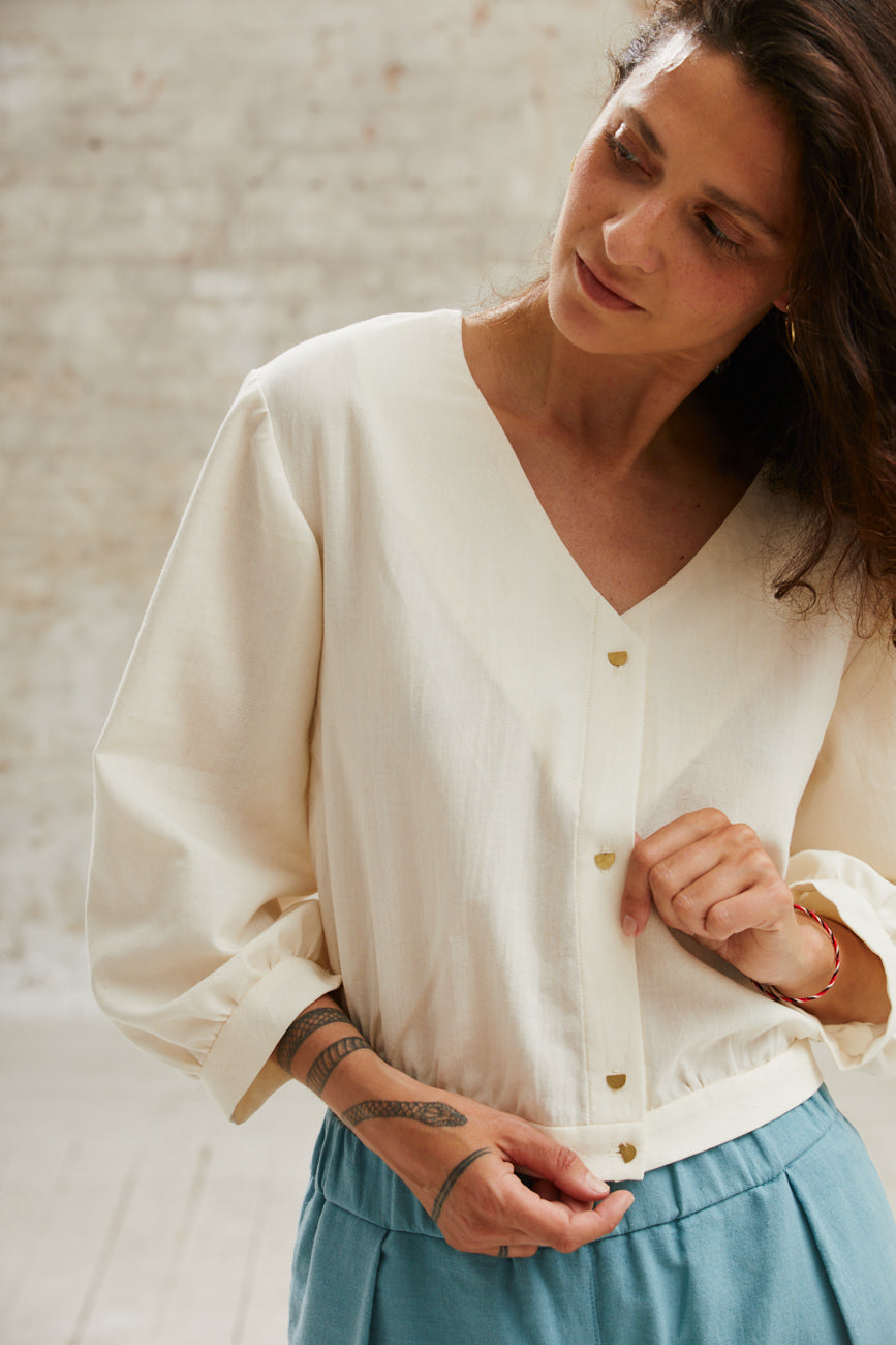 Cotton Blouse Sahay Cream