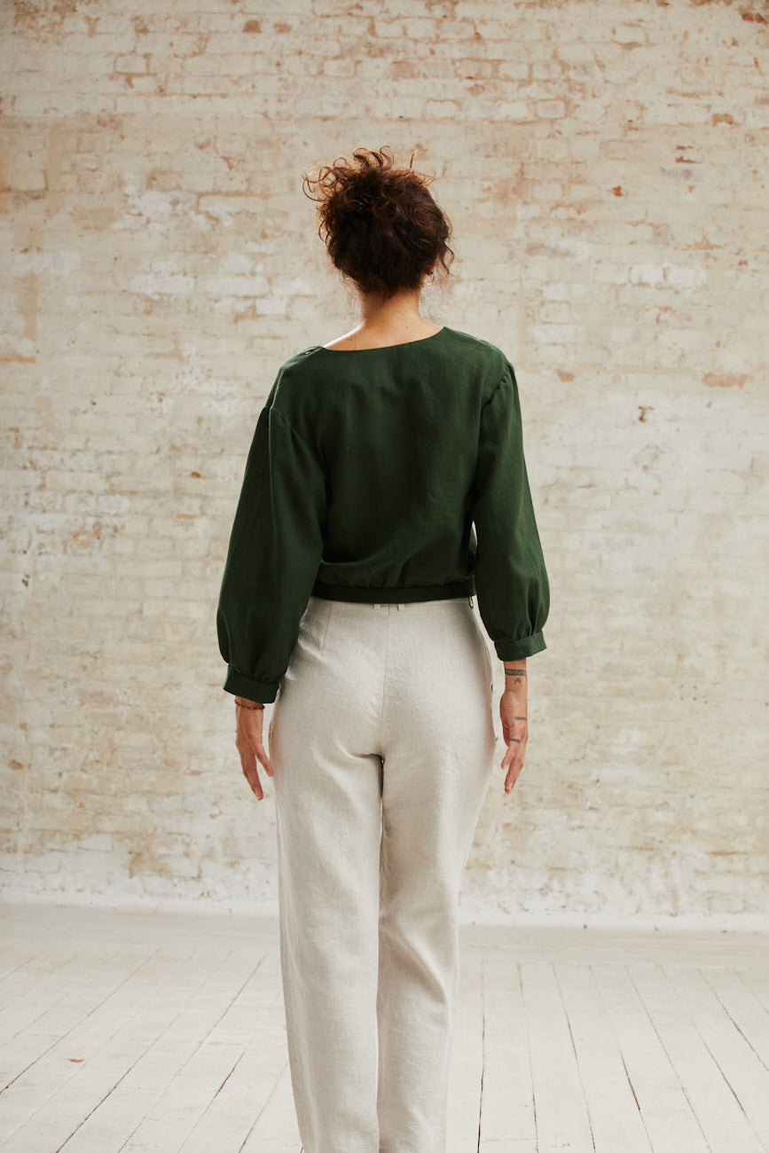 Cotton Blouse Sahay Olive