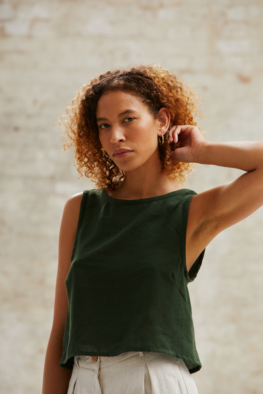 Cotton Top Kiran Olive