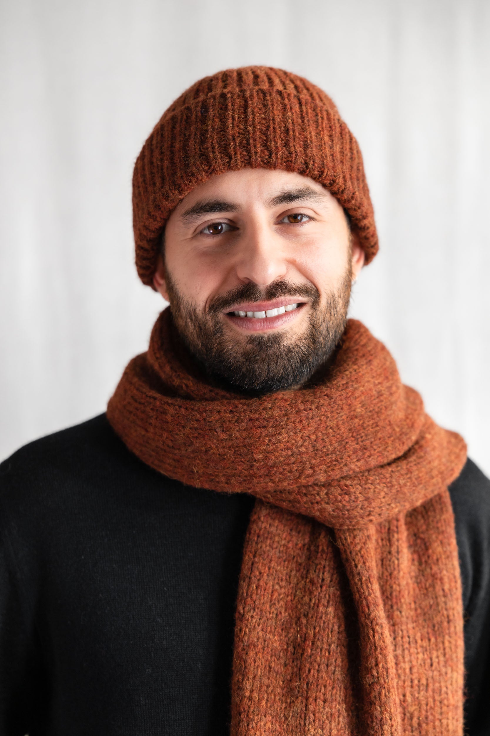 Baby-Alpaka Mütze Anatico Kastanie