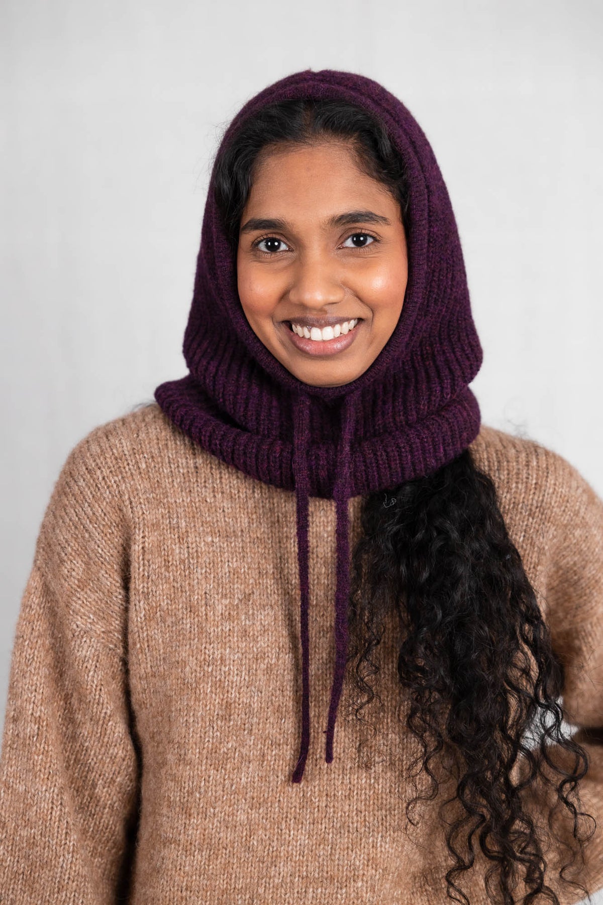 Baby Alpaca Balaclava Puica Blackberry