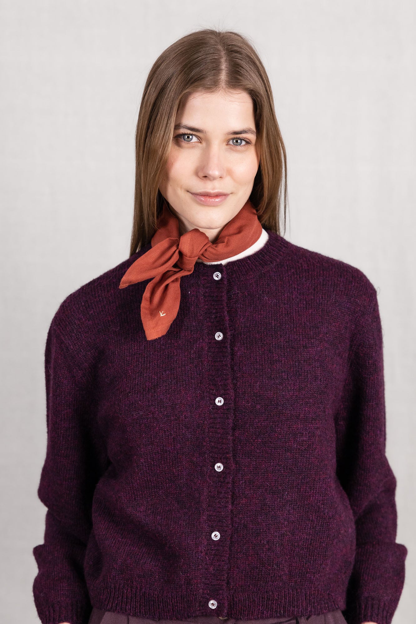 Baumwoll Bandana Dupatti Mahagoni