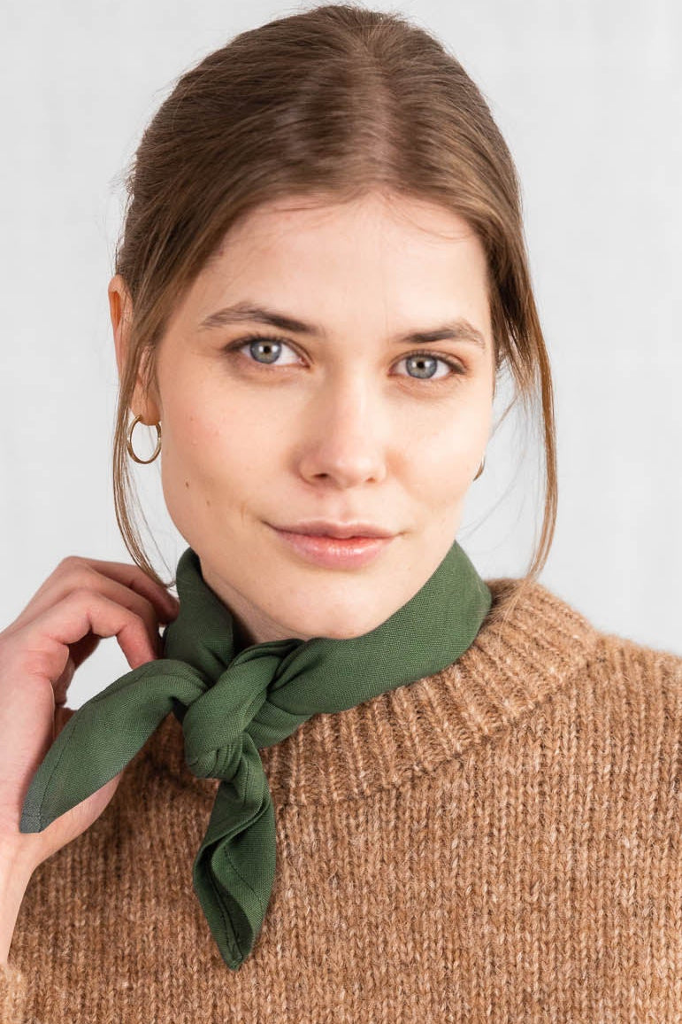 Baumwoll Bandana Dupatti Olive