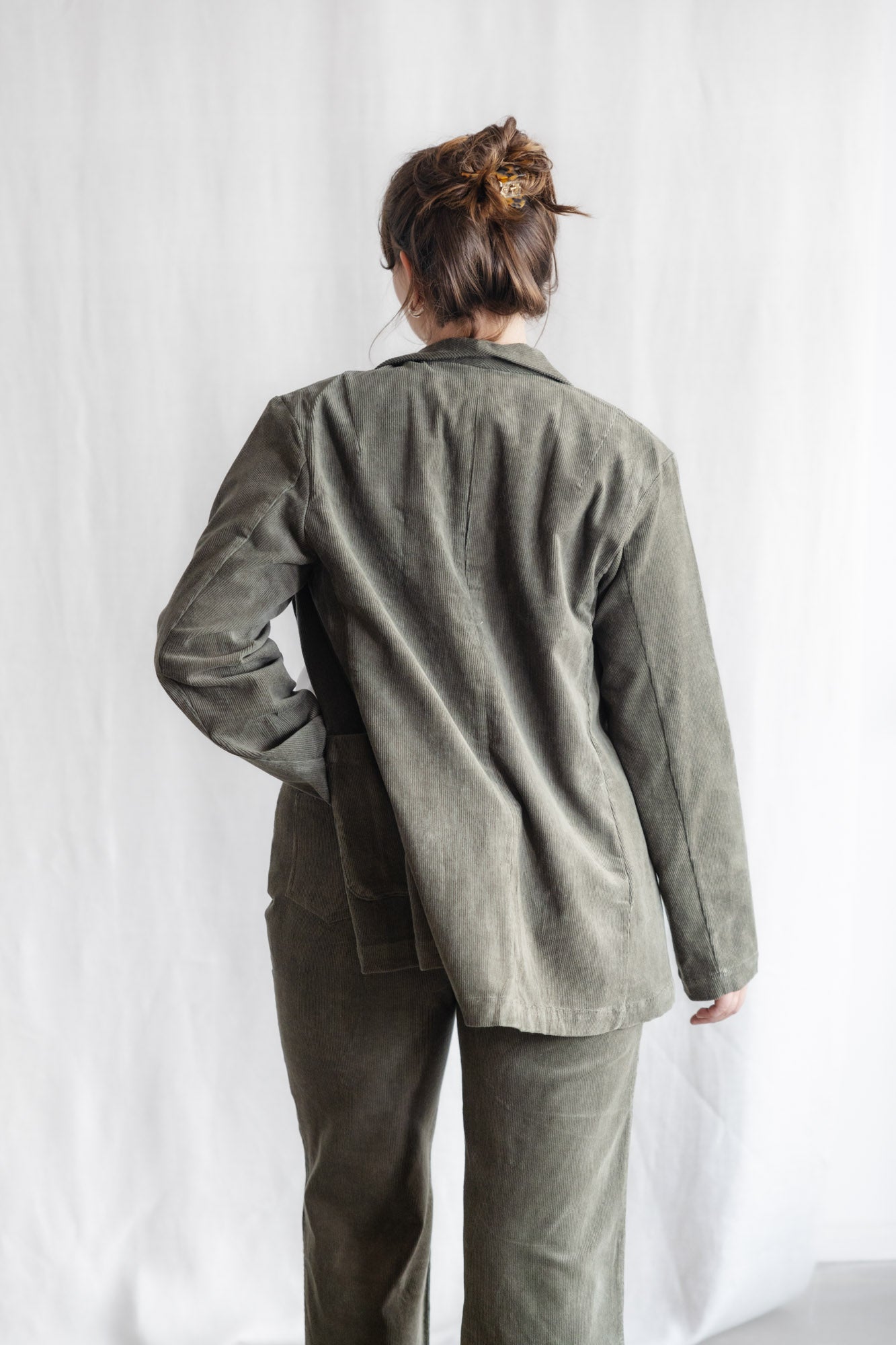 Organic Cotton Corduroy Blazer Sharad Pistachio
