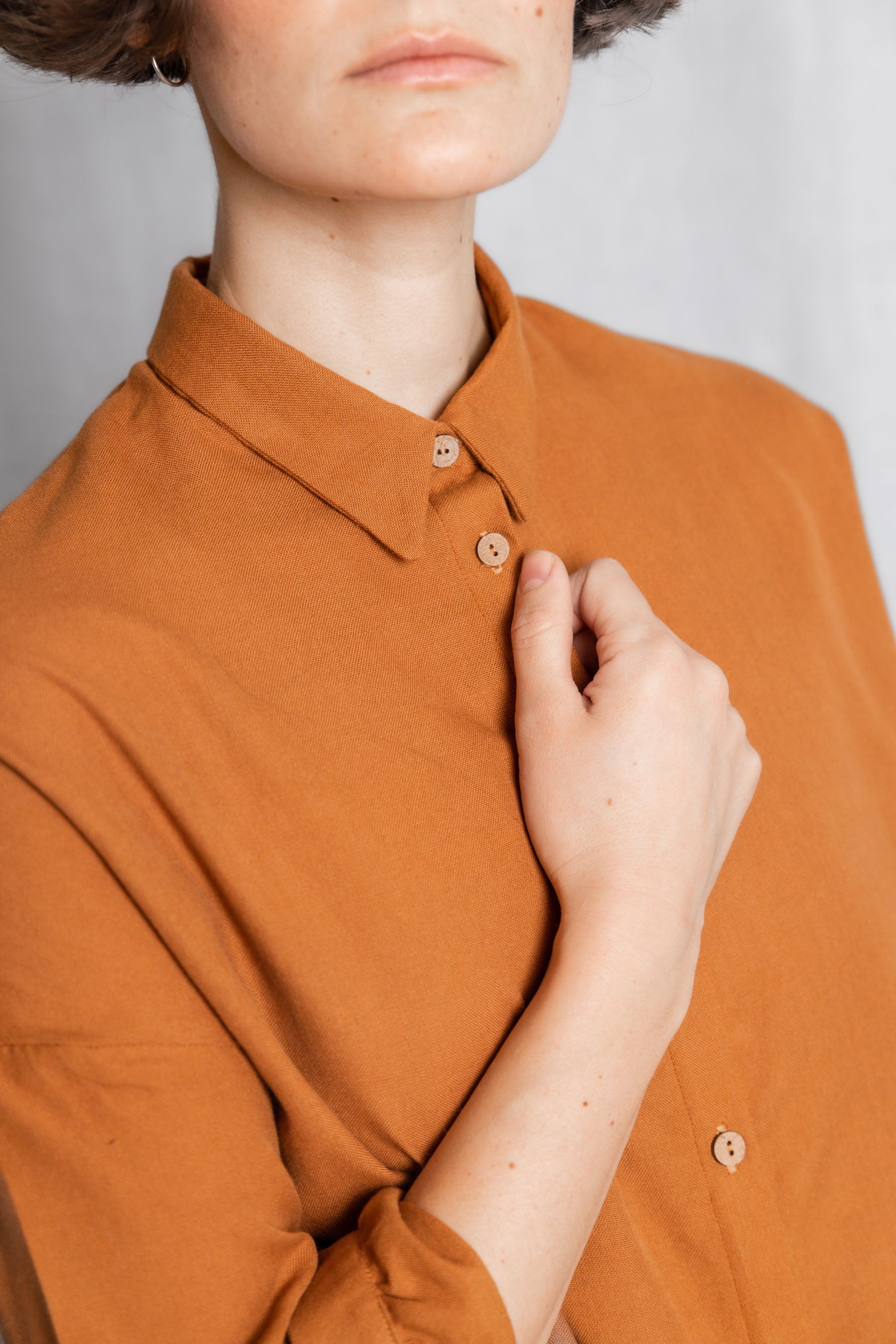 Cotton Blouse Mayank Hazelnut