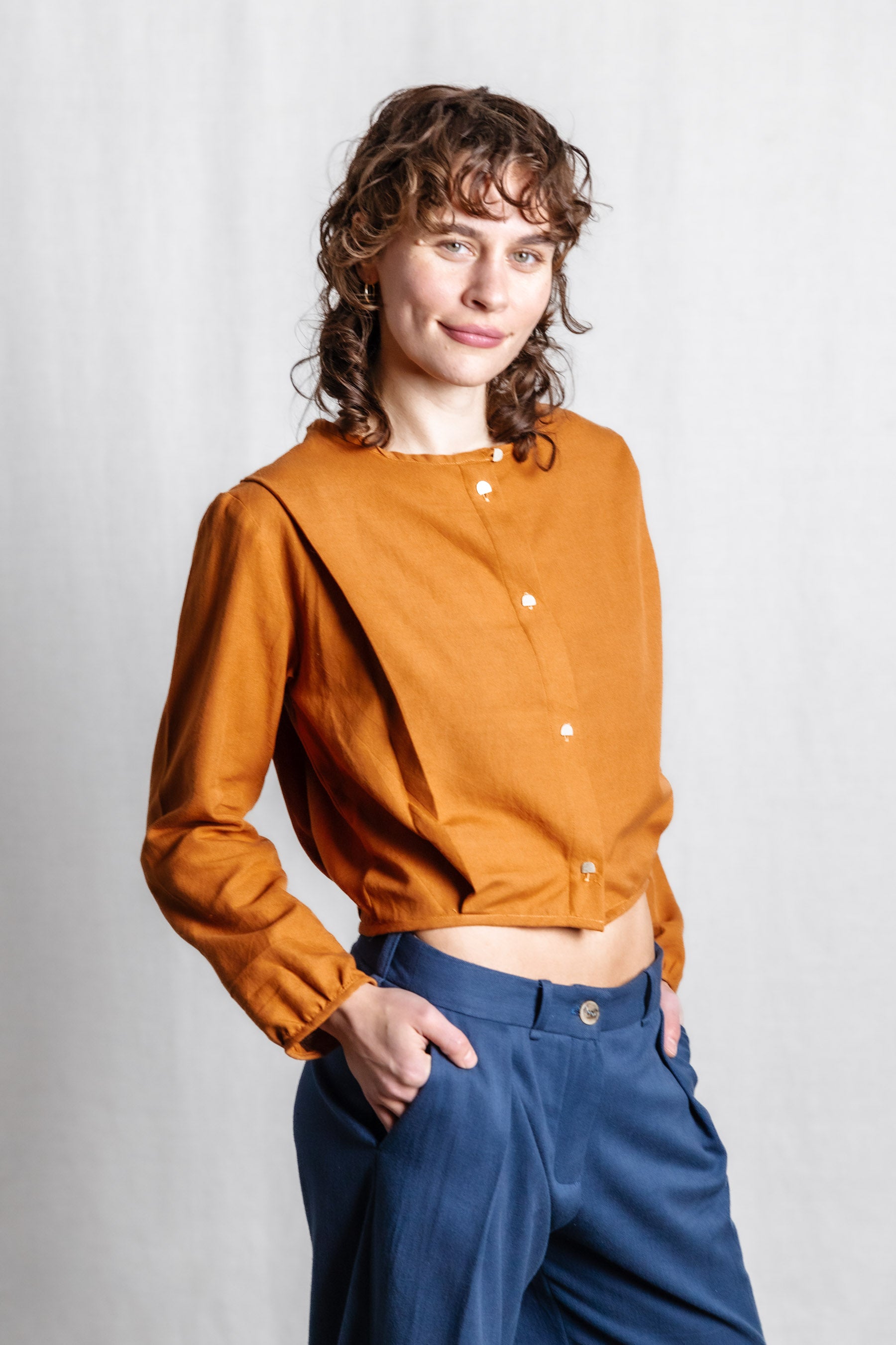 Cotton Blouse Nishi Hazelnut