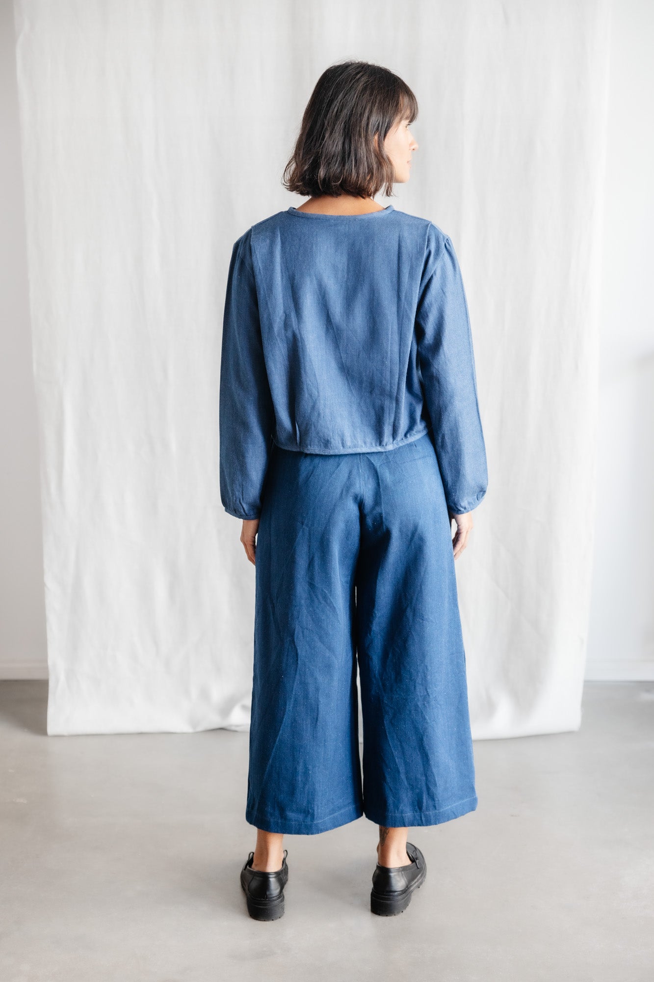 Organic cotton denim blouse Nishi Denim