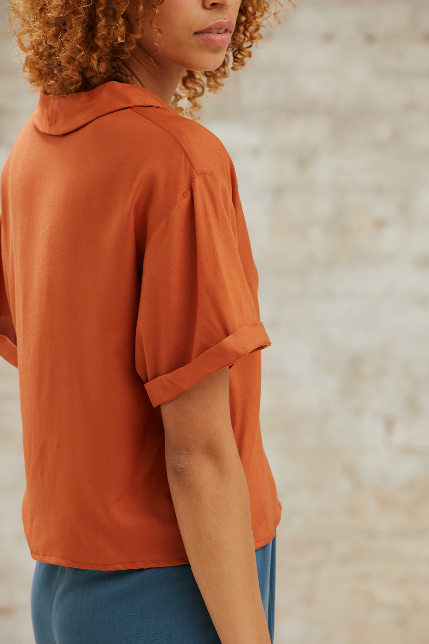 Ecovero blouse Avani Rust