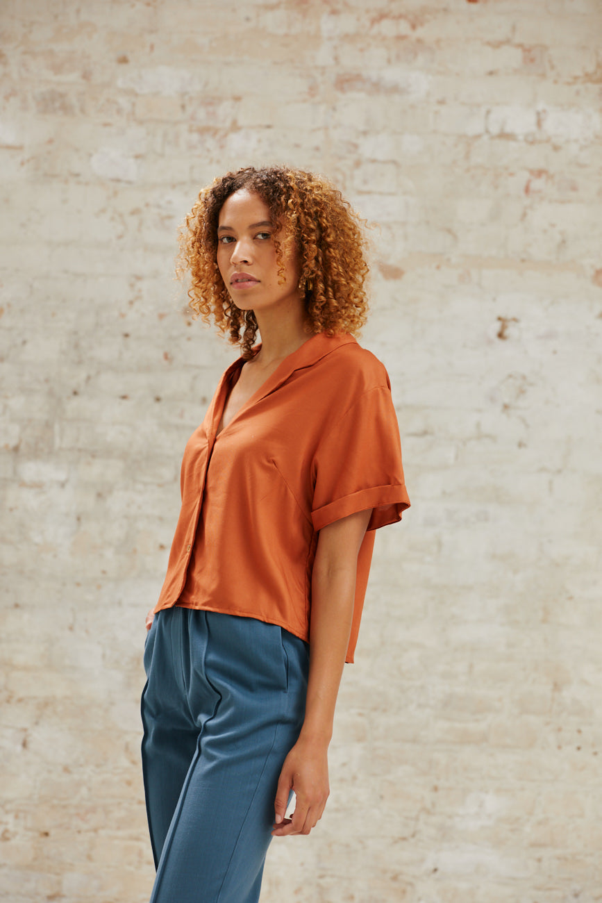 Ecovero blouse Avani Rust
