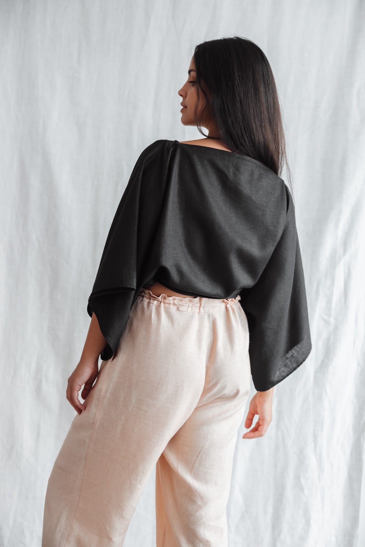 Organic cotton blouse Risay Black