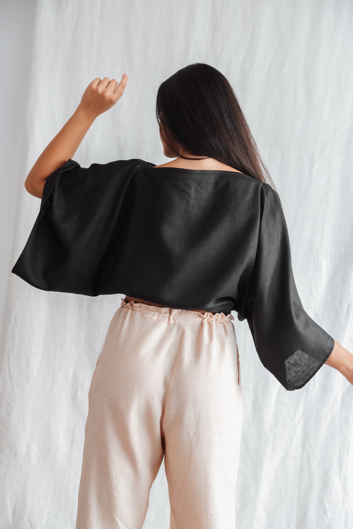 Organic cotton blouse Risay Black
