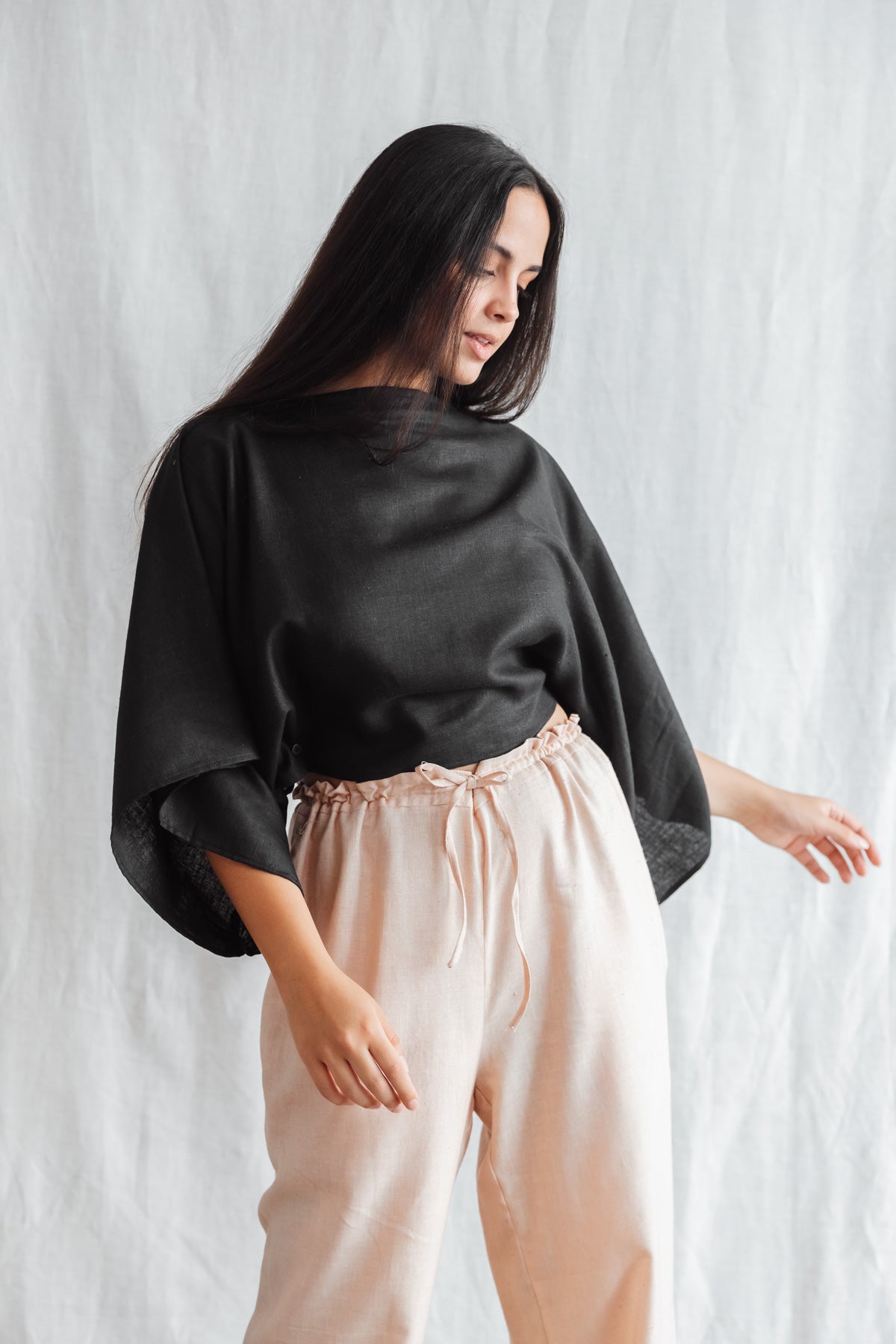 Organic cotton blouse Risay Black