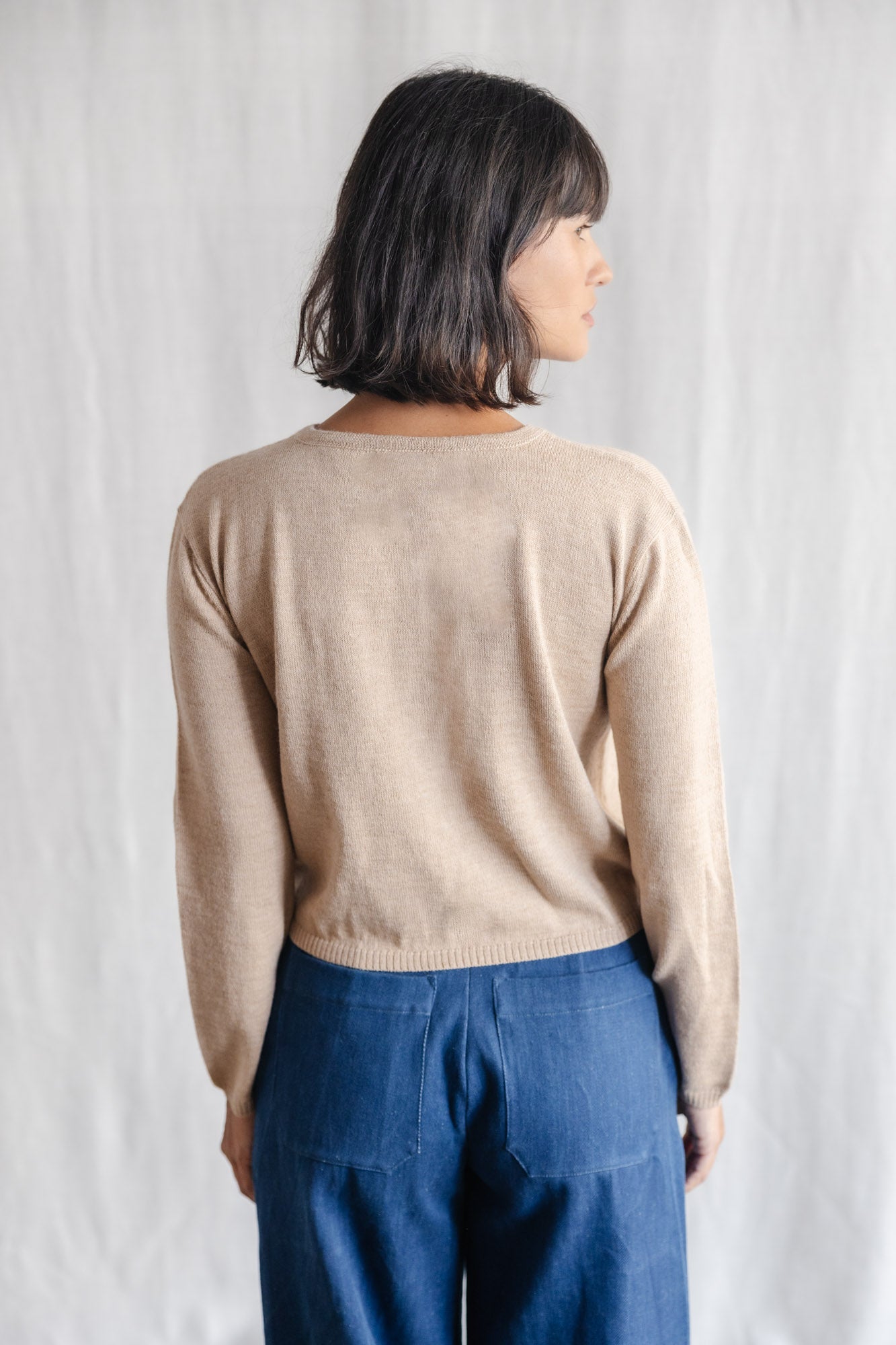 Baby Alpaca Knitted Cardigan Navan Beige