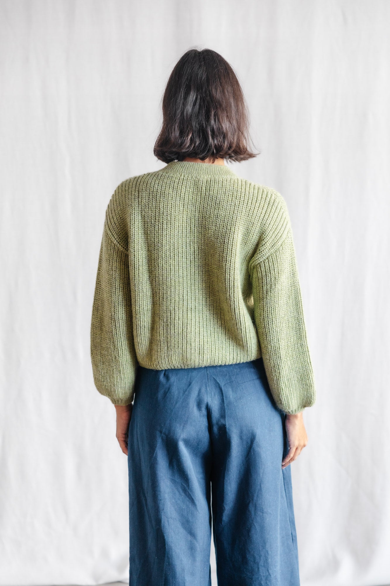 Baby Alpaca Knitted Cardigan Betana Light Green