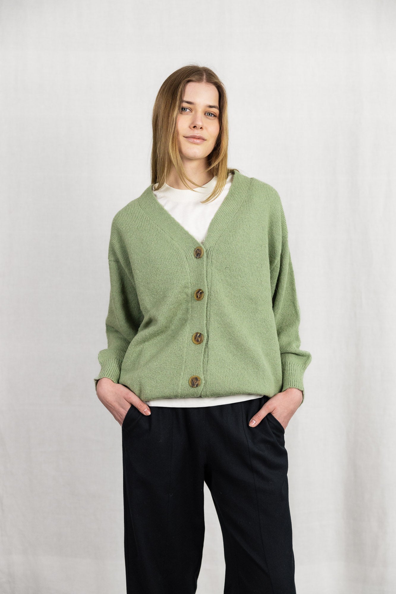 Baby-Alpaka Strickcardigan Iquitos Mint