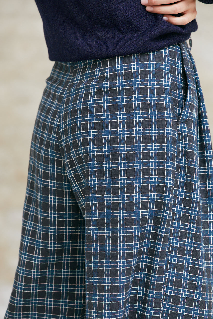 Organic cotton culottes Awa Checks