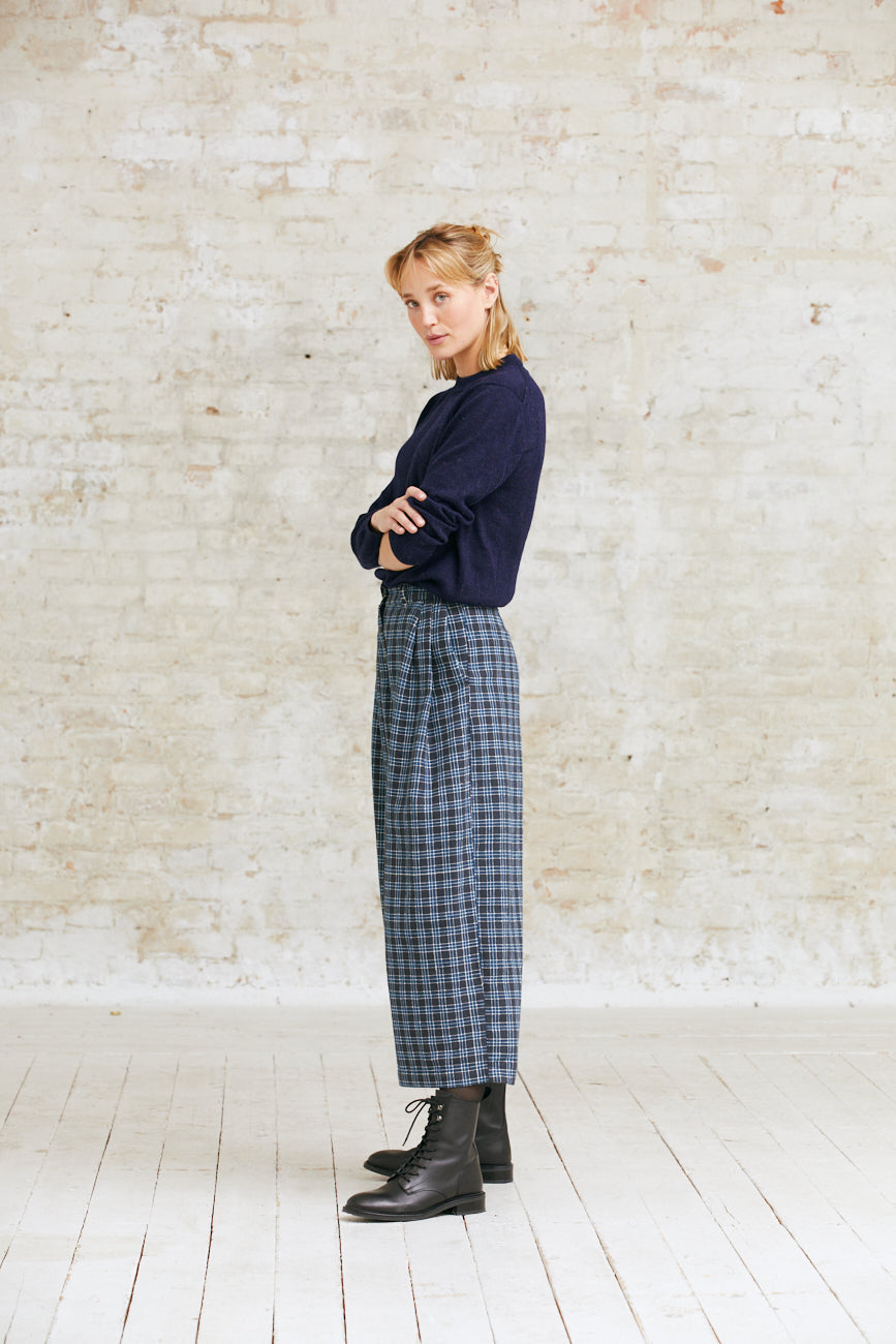 Organic cotton culottes Awa Checks
