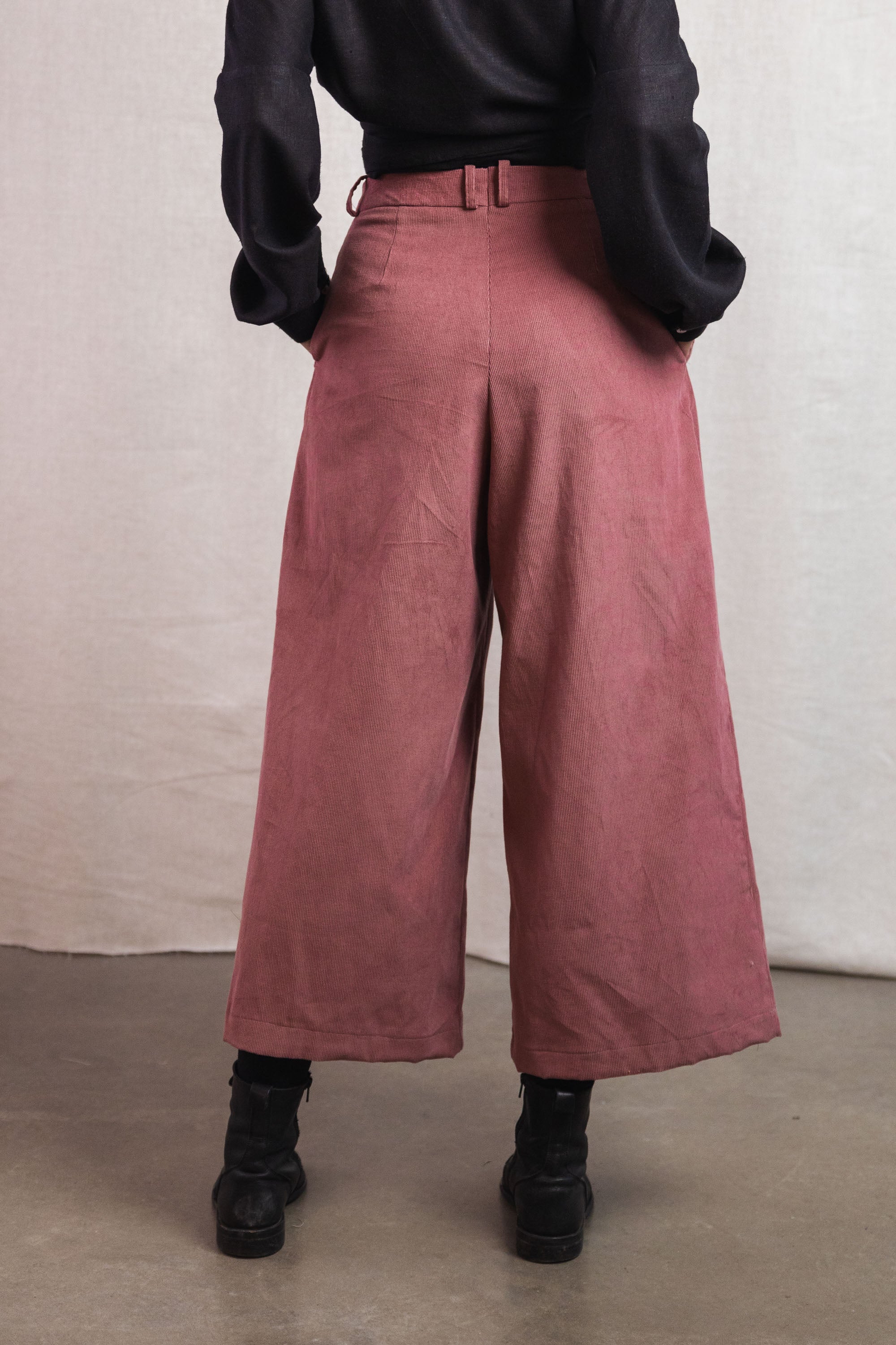 Organic Cotton Corduroy Culotte Awa Old Pink