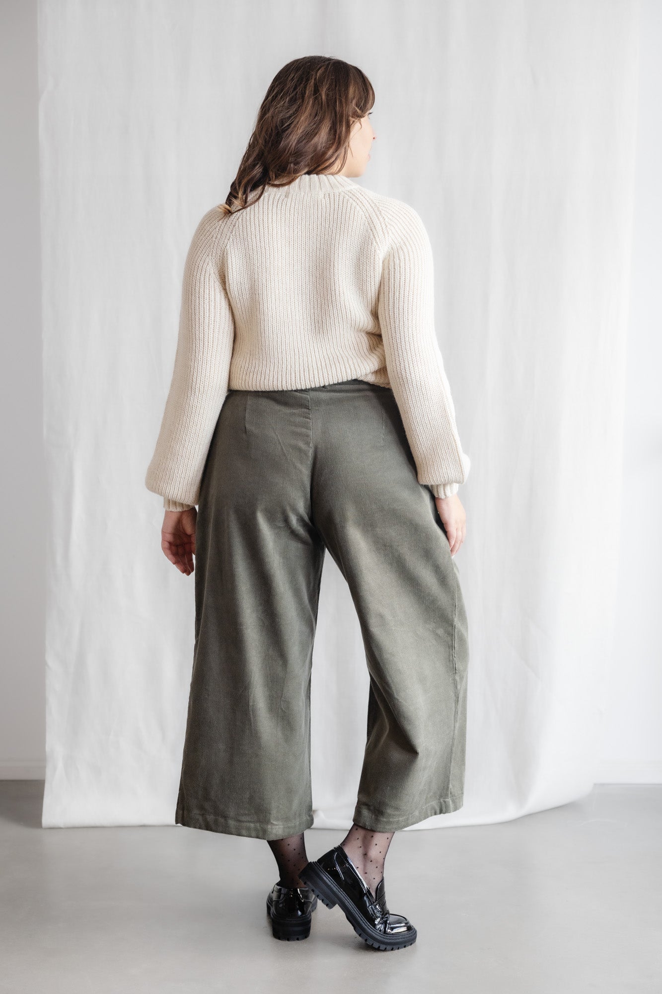 Organic Cotton Corduroy Culotte Awa Pistachio