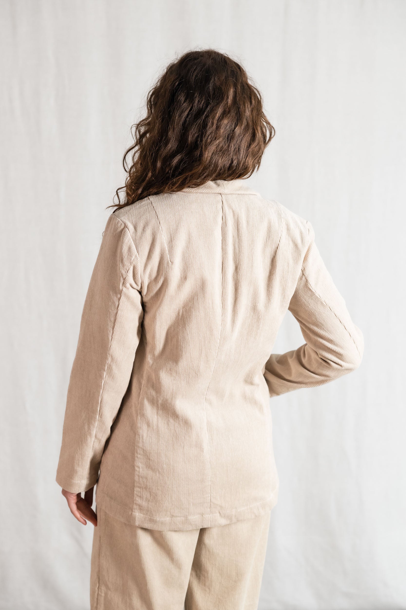 Organic cotton corduroy blazer Sharad Beige