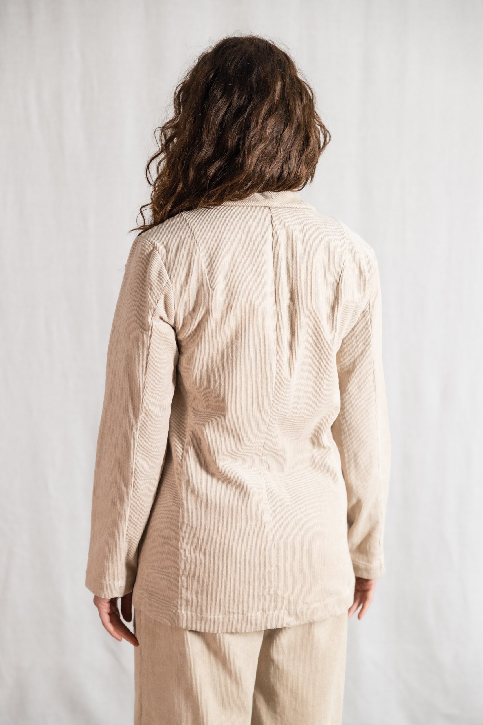 Organic cotton corduroy blazer Sharad Beige