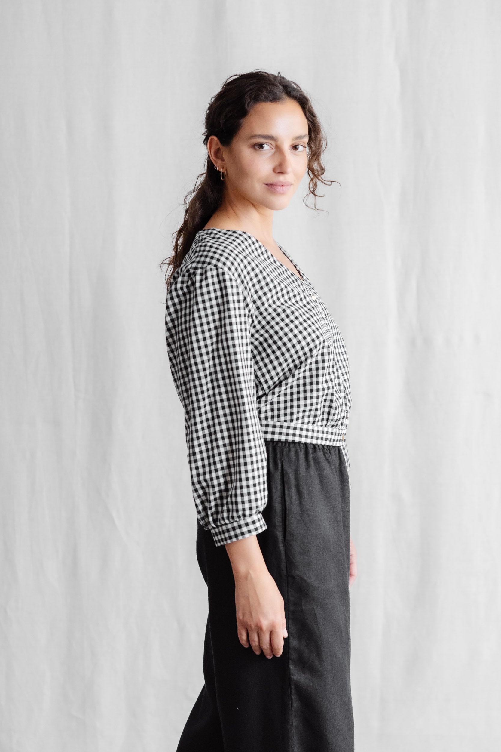 Organic Cotton Blouse Sahay Checked