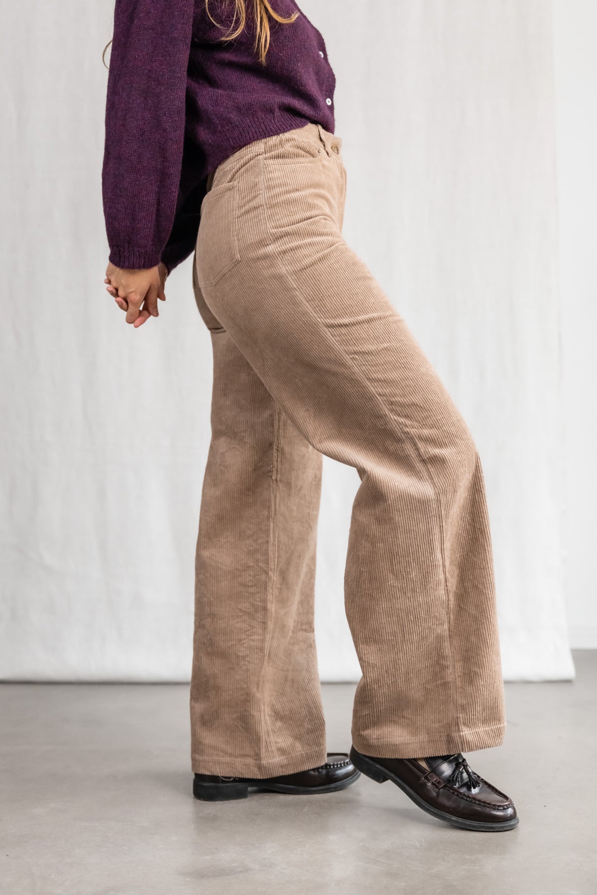 Baumwollcord Hose Tushar Cappuccino