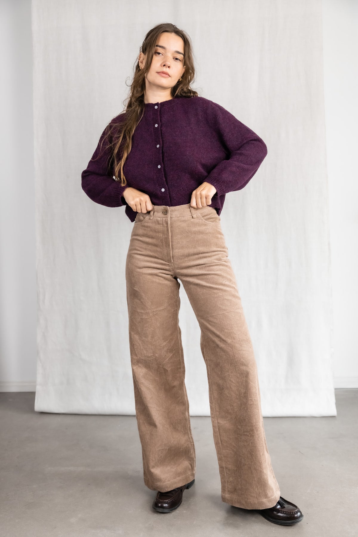 Baumwollcord Hose Tushar Cappuccino