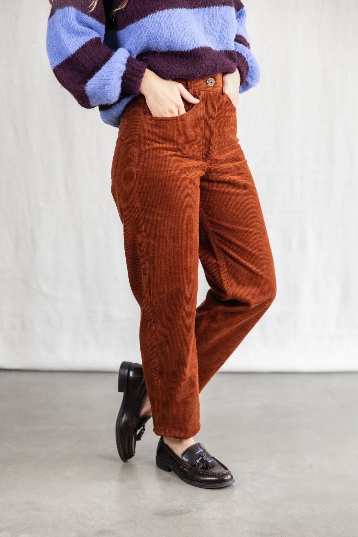Palash Masala Cotton Corduroy Trousers