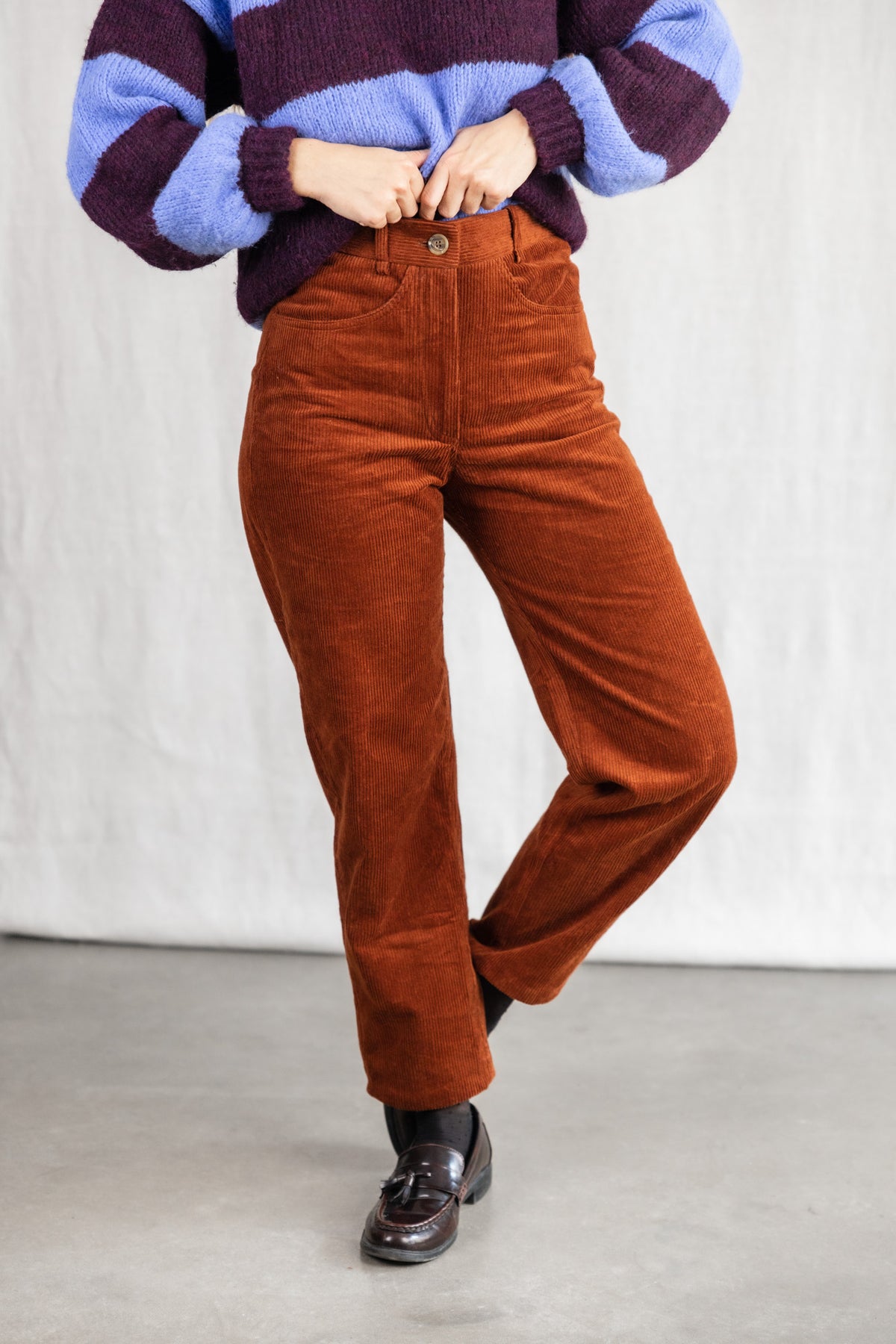 Palash Masala Cotton Corduroy Trousers