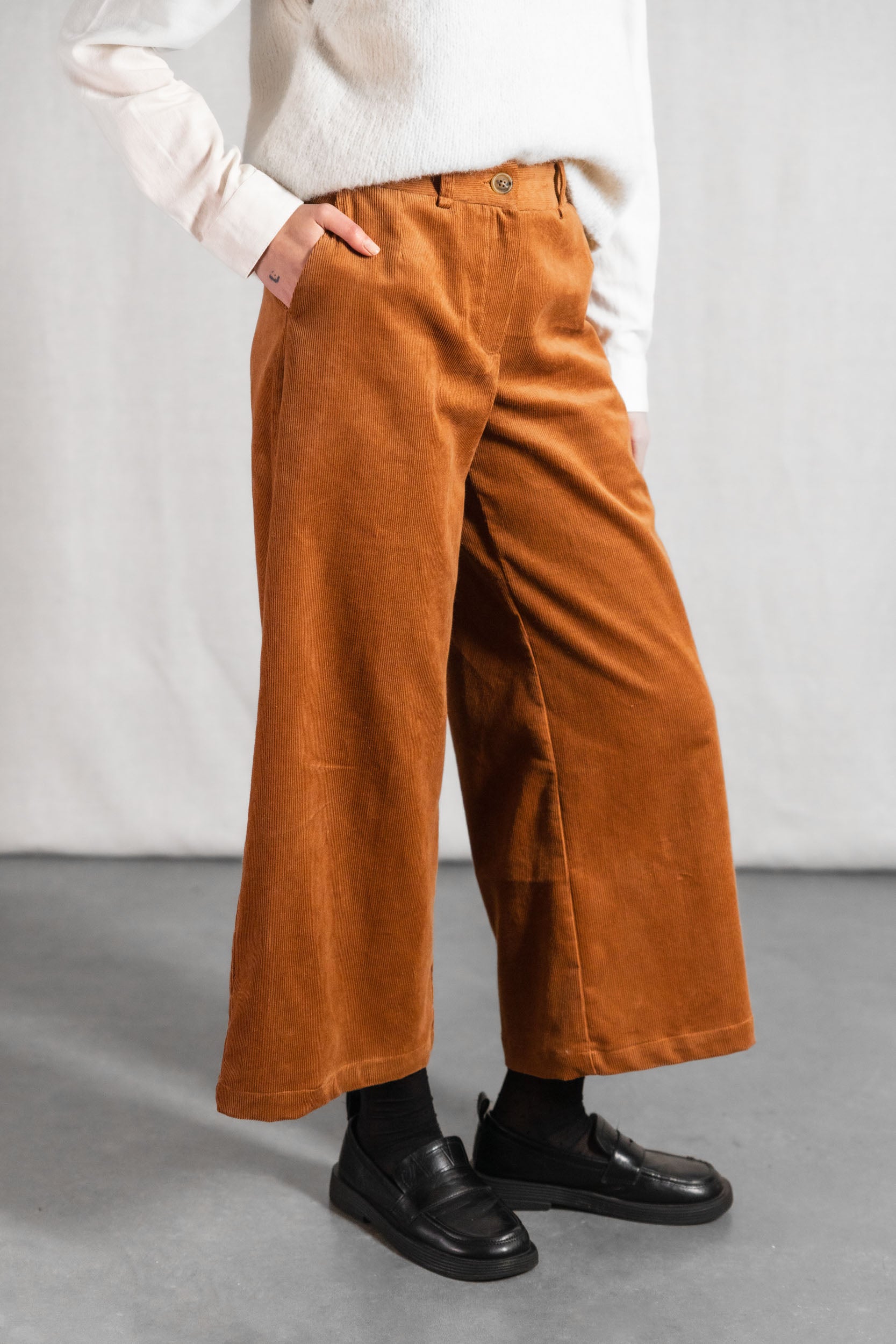 Bio-Baumwollcord Culotte Hemani Zimt