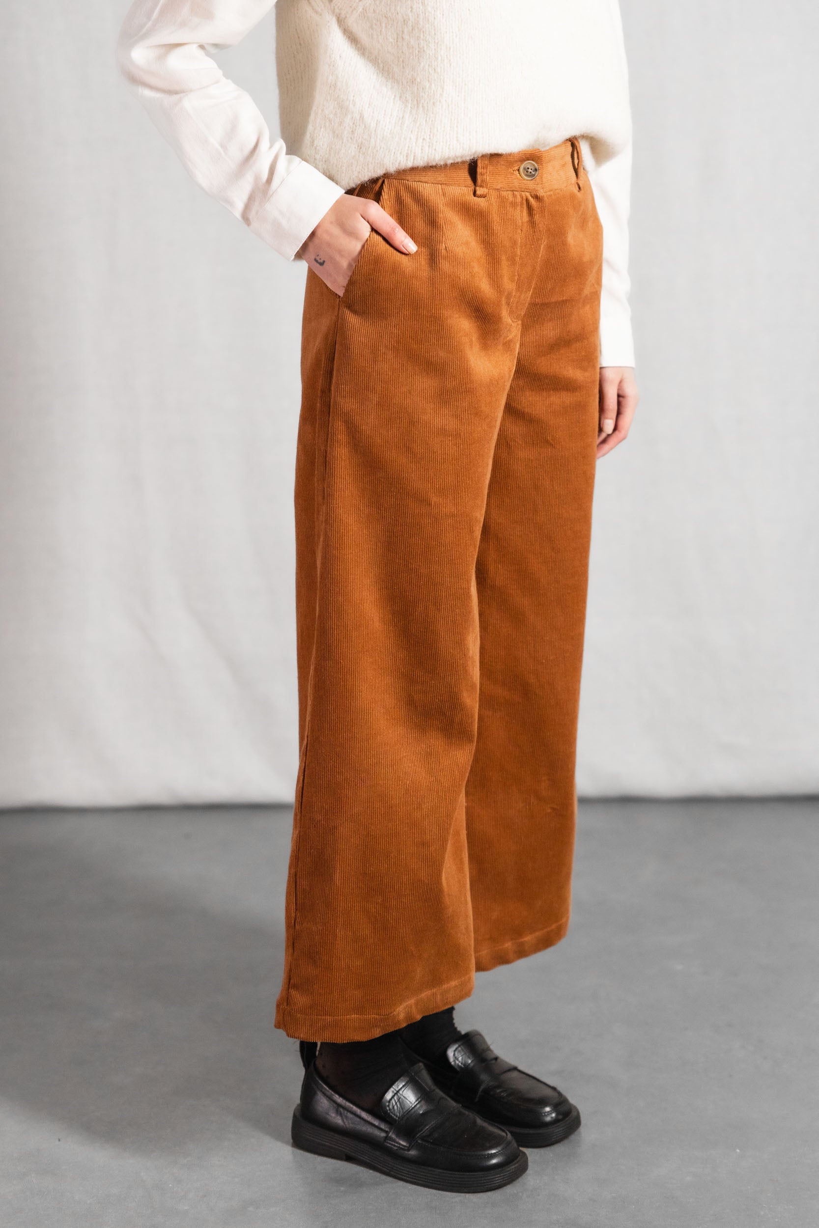 Bio-Baumwollcord Culotte Hemani Zimt