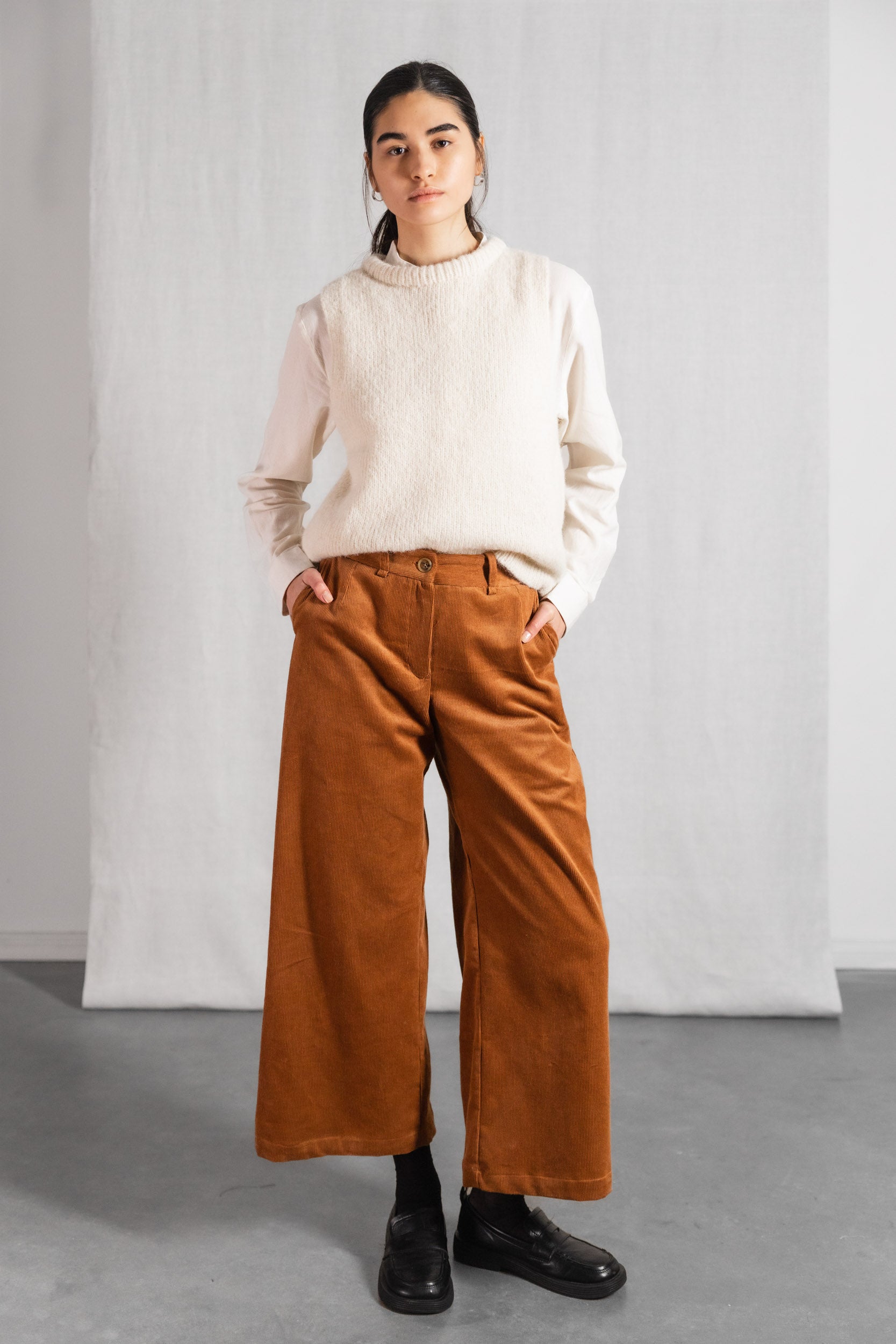 Bio-Baumwollcord Culotte Hemani Zimt