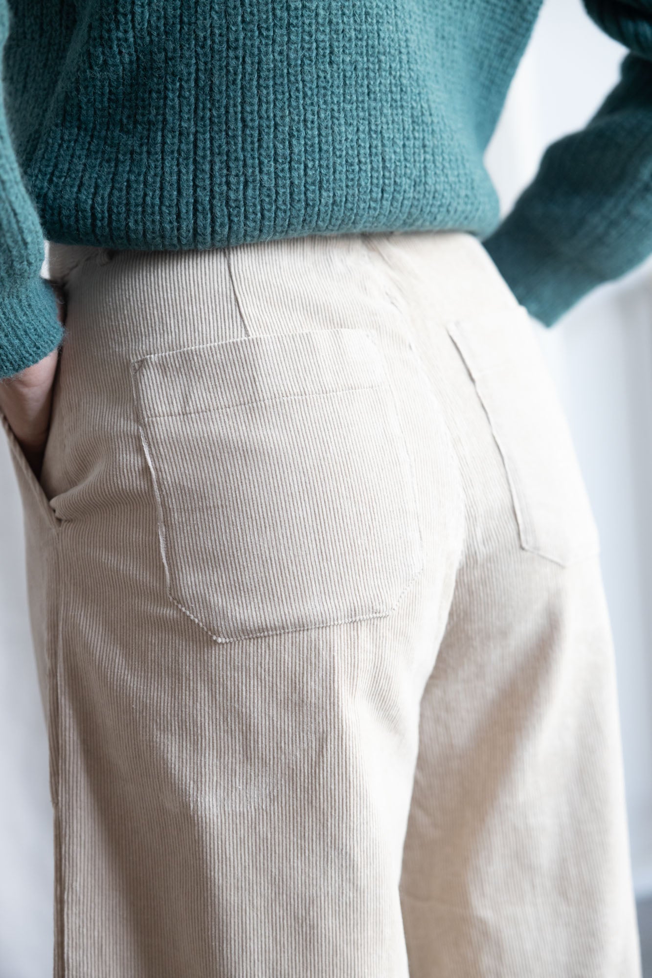 Bio-Baumwollcord Hose Damini Beige