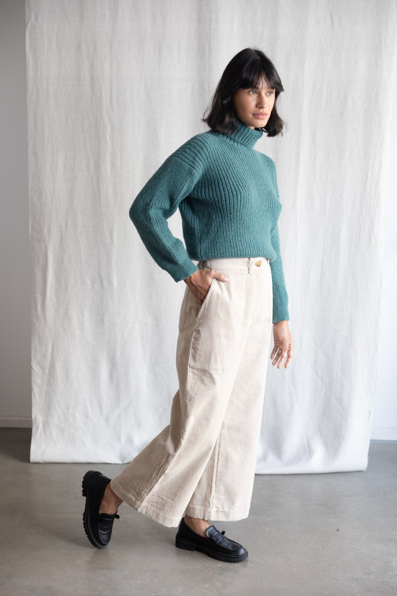 Bio-Baumwollcord Hose Damini Beige