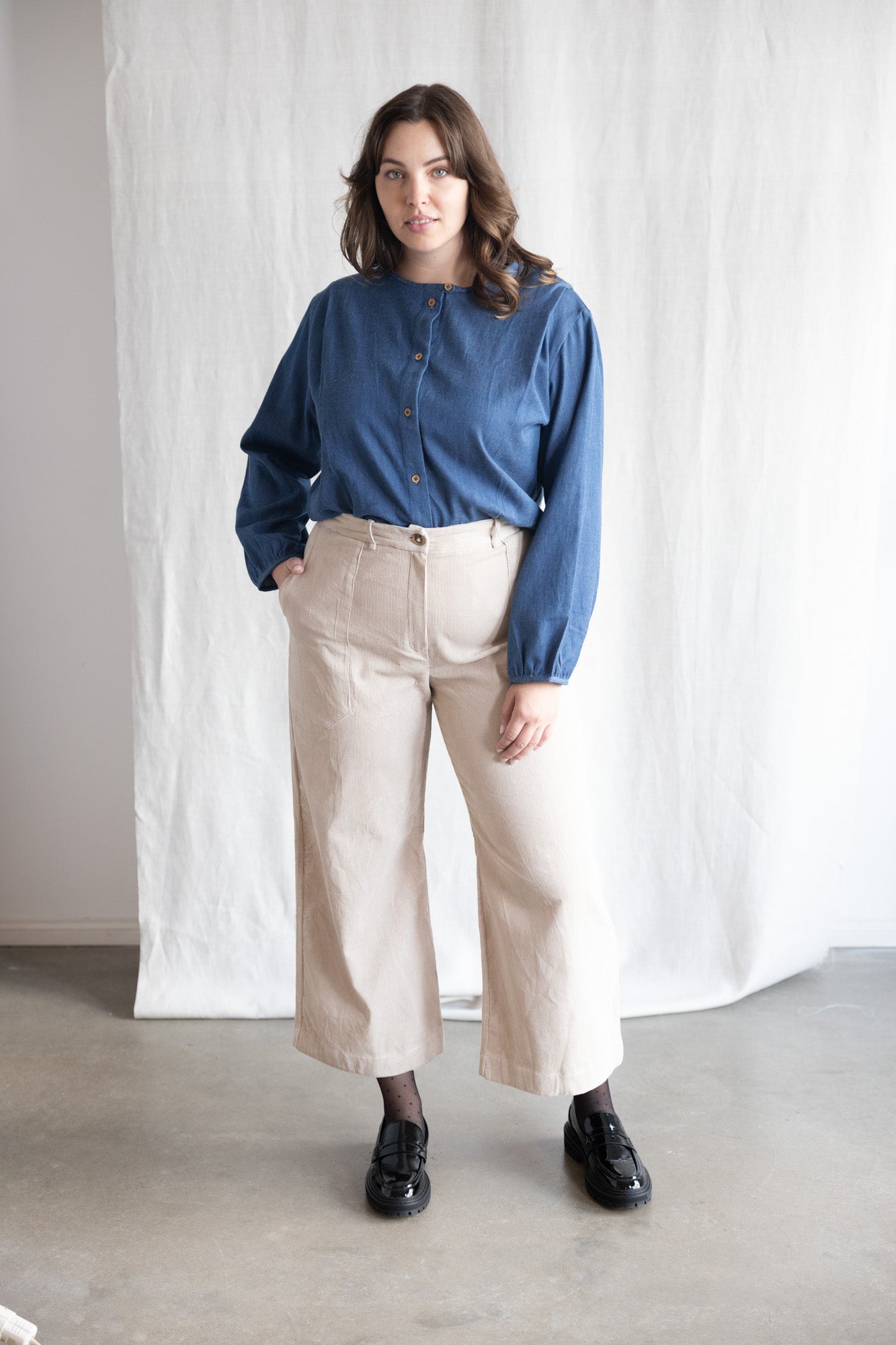 Organic Cotton Corduroy Pants Damini Beige