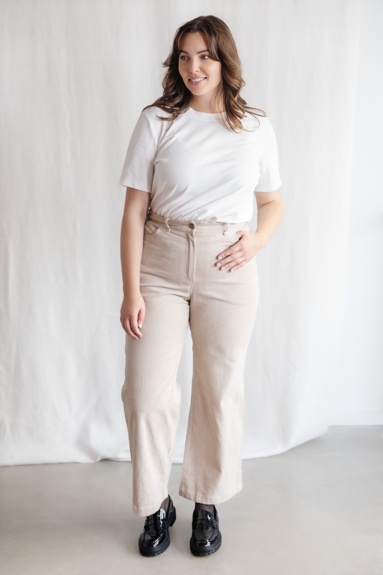 organic cotton corduroy pants Tushar Beige