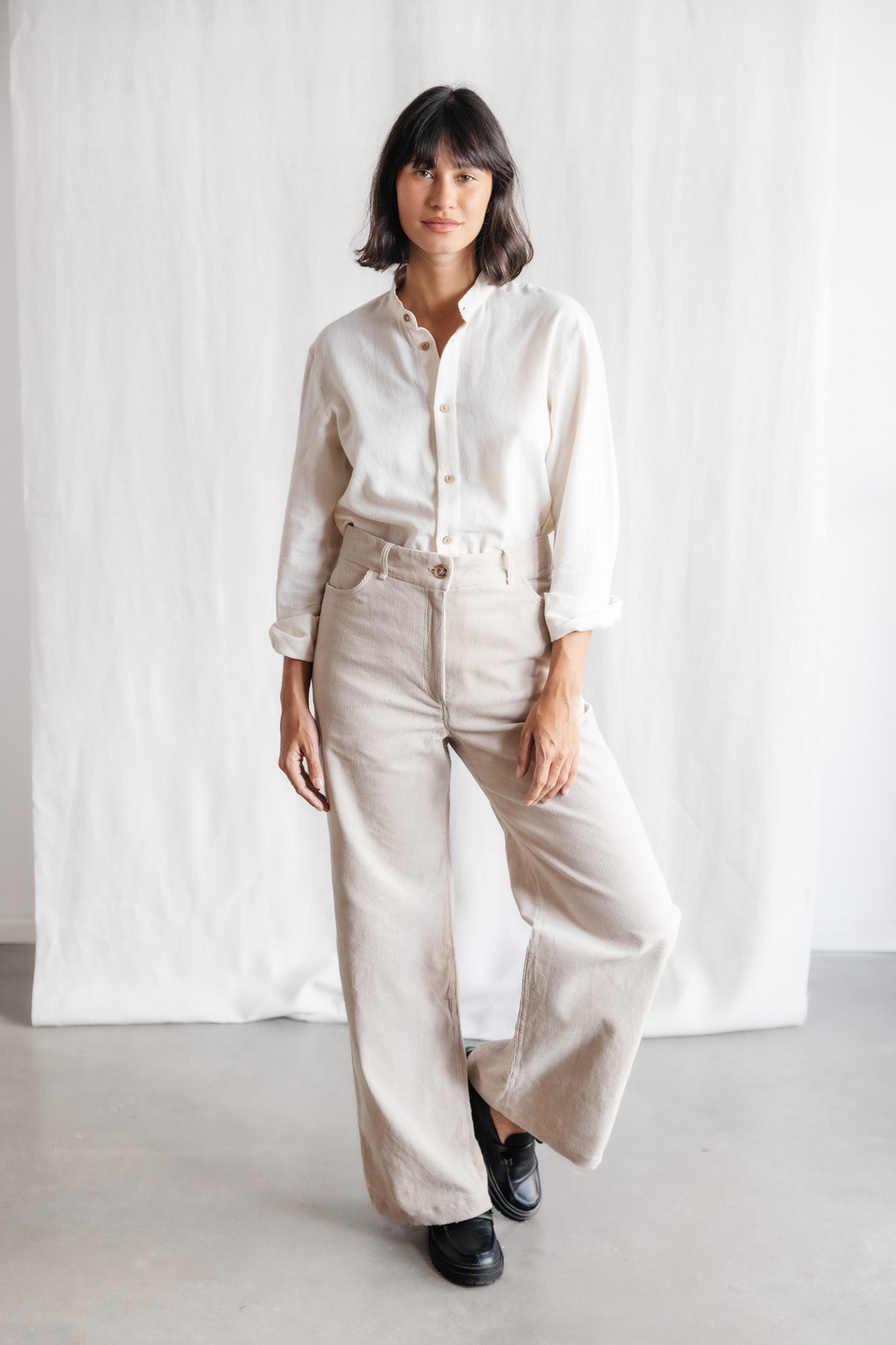 organic cotton corduroy pants Tushar Beige