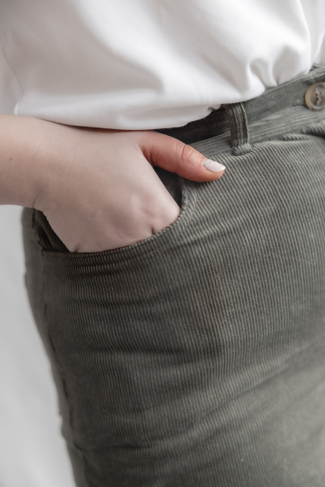 Organic Cotton Corduroy Pants Tushar Pistachio