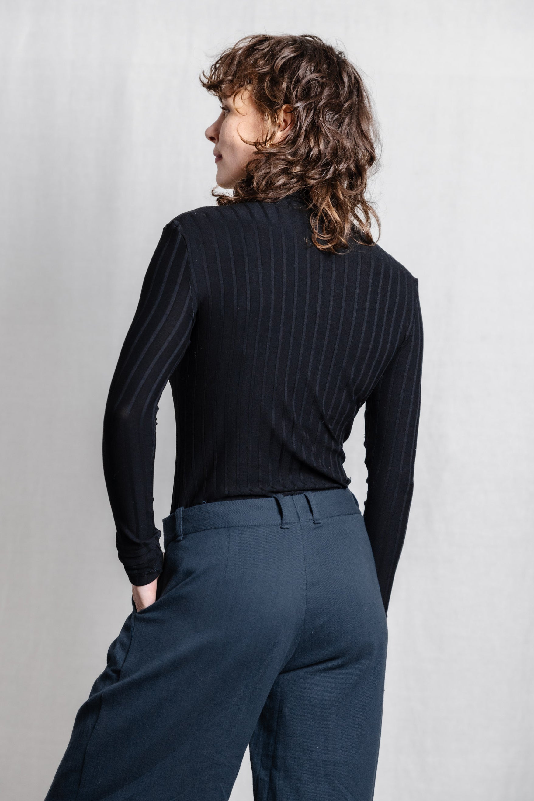 Bio-Baumwoll Hose Meghana Grau-Blau