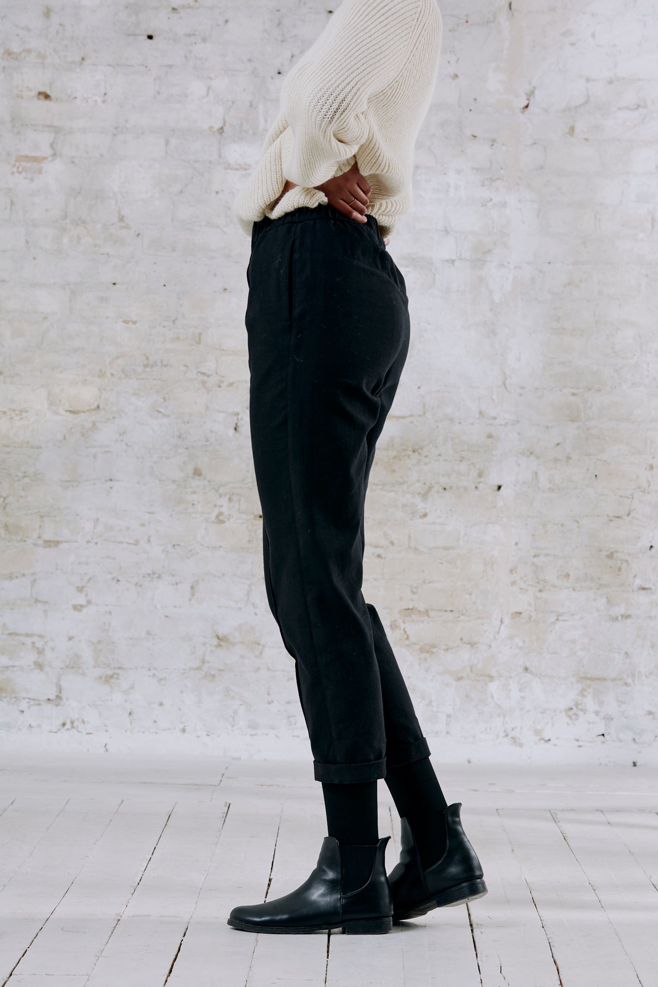 Organic cotton pants Laharim black