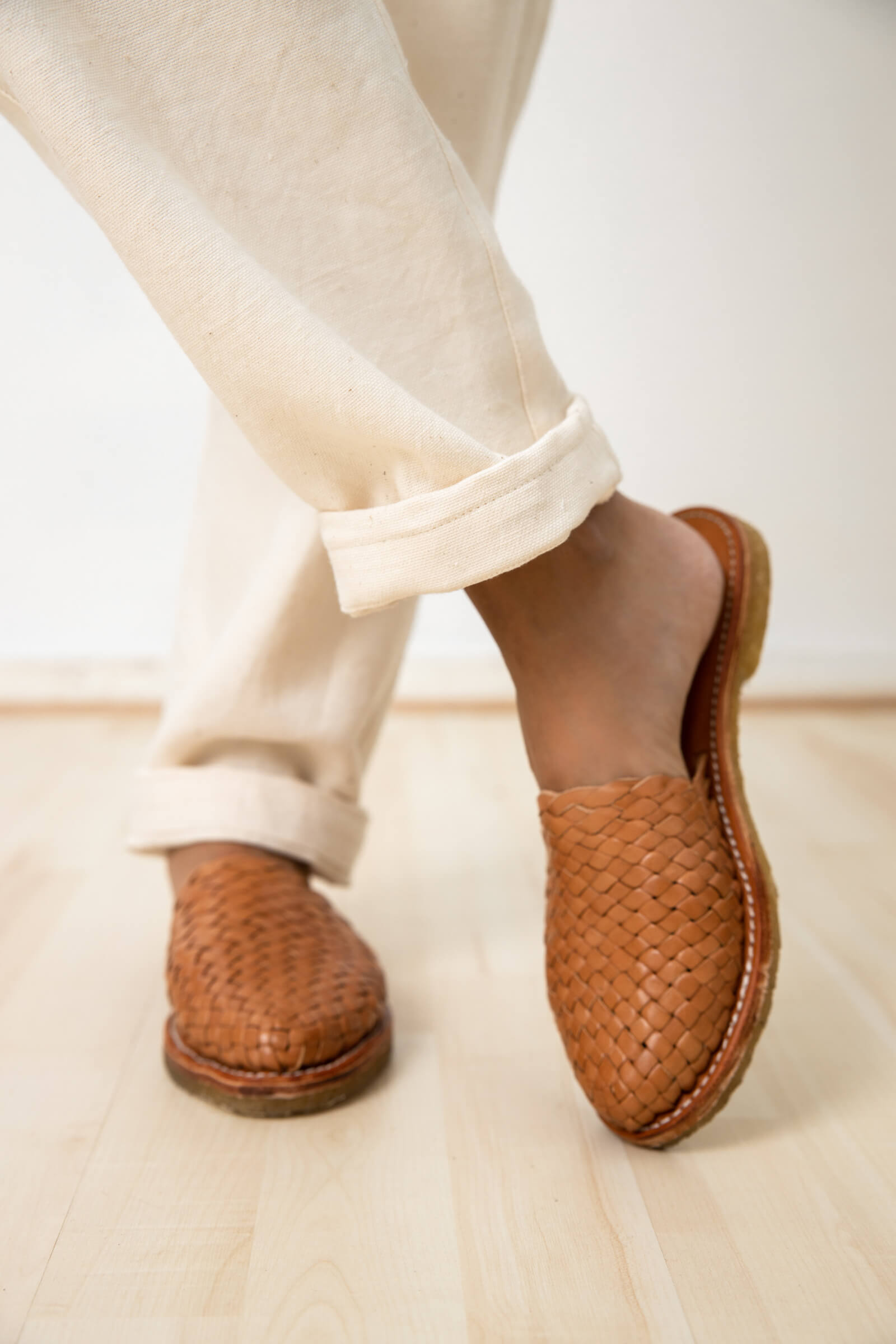 Organic Cotton Pleated Trousers Vishraam White