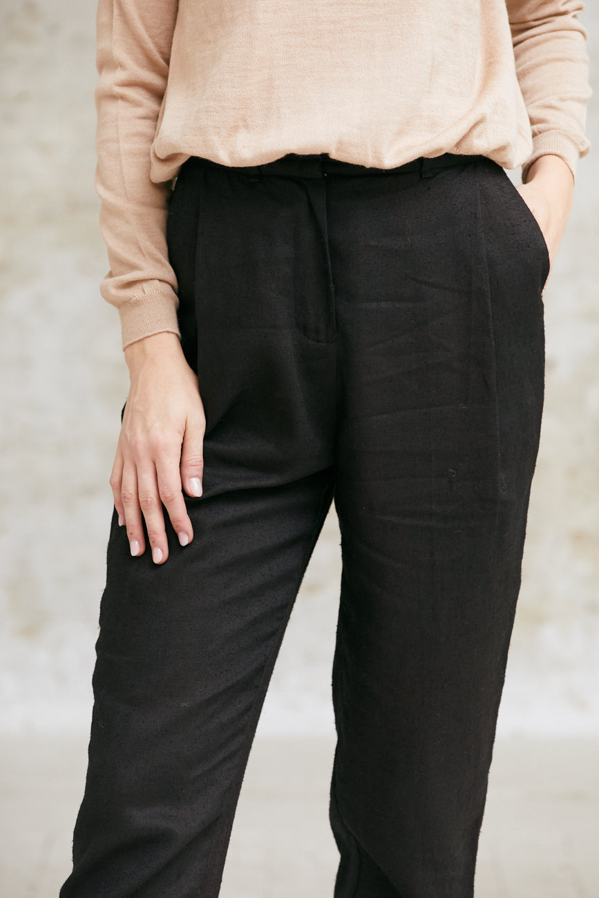 Hanf/Tencel Hose Vihaan Schwarz