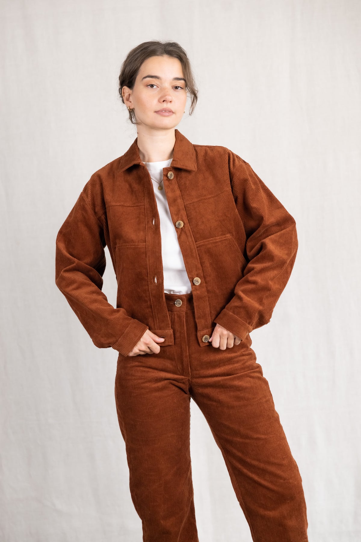 Bio-Baumwollcord Jacke Nariyal Masala