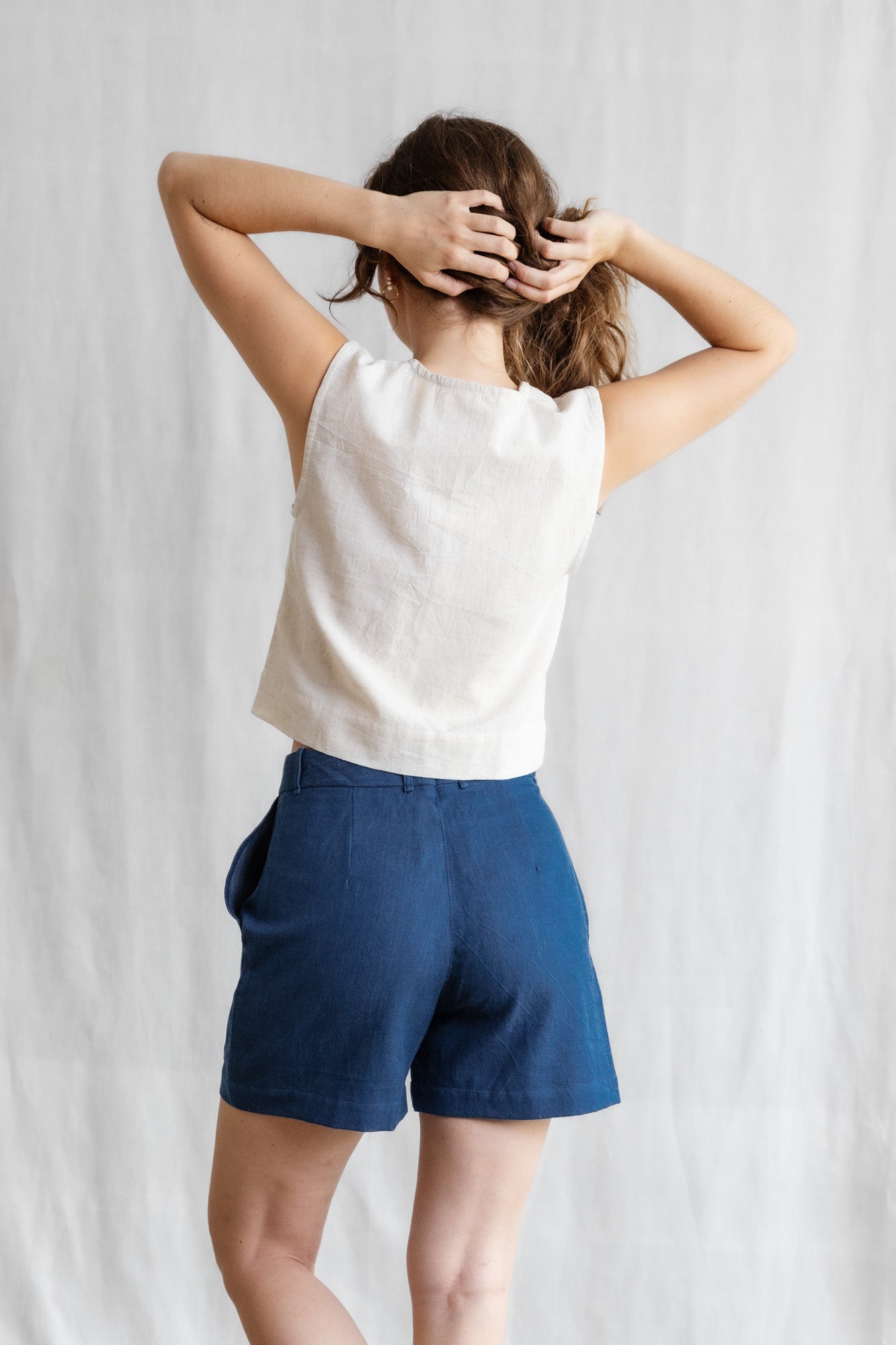 Organic cotton denim shorts Kusuma Denim
