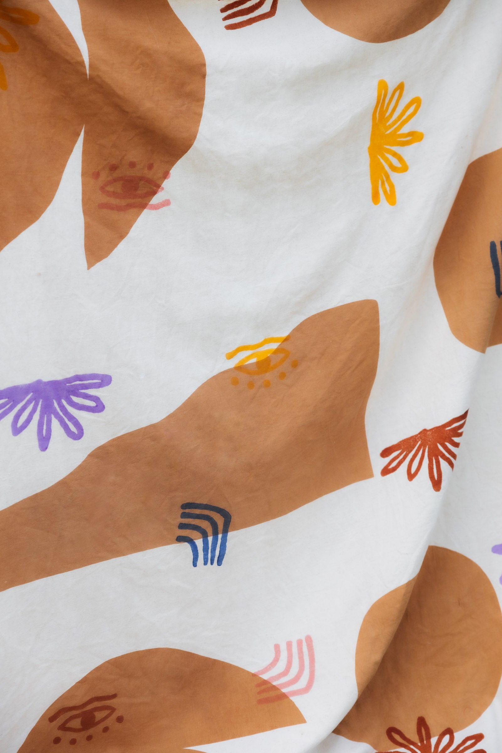 Organic Cotton Bedspread Aakaar Blockprint Savanna