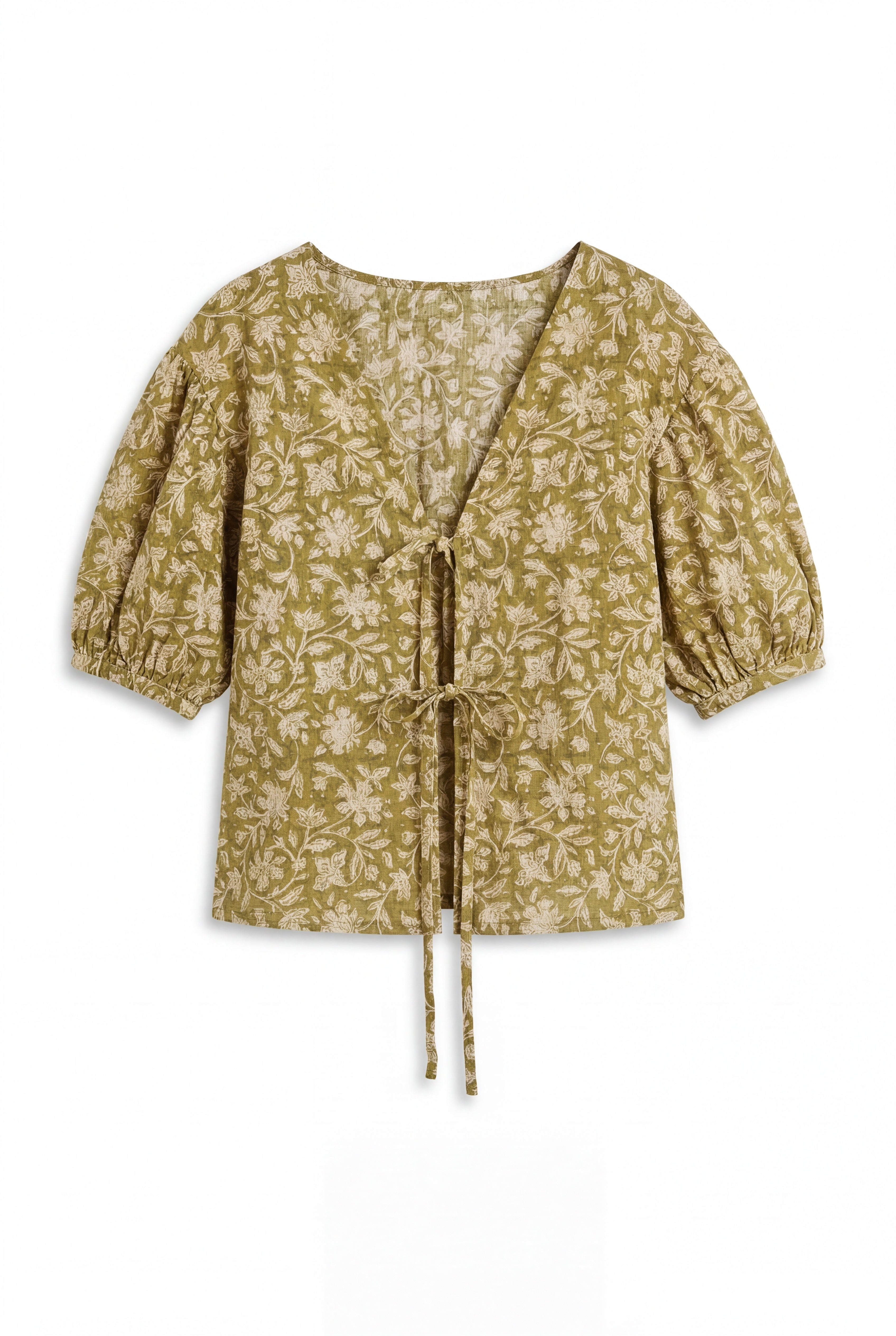 Hemp/Tencel blouse Kalira block print