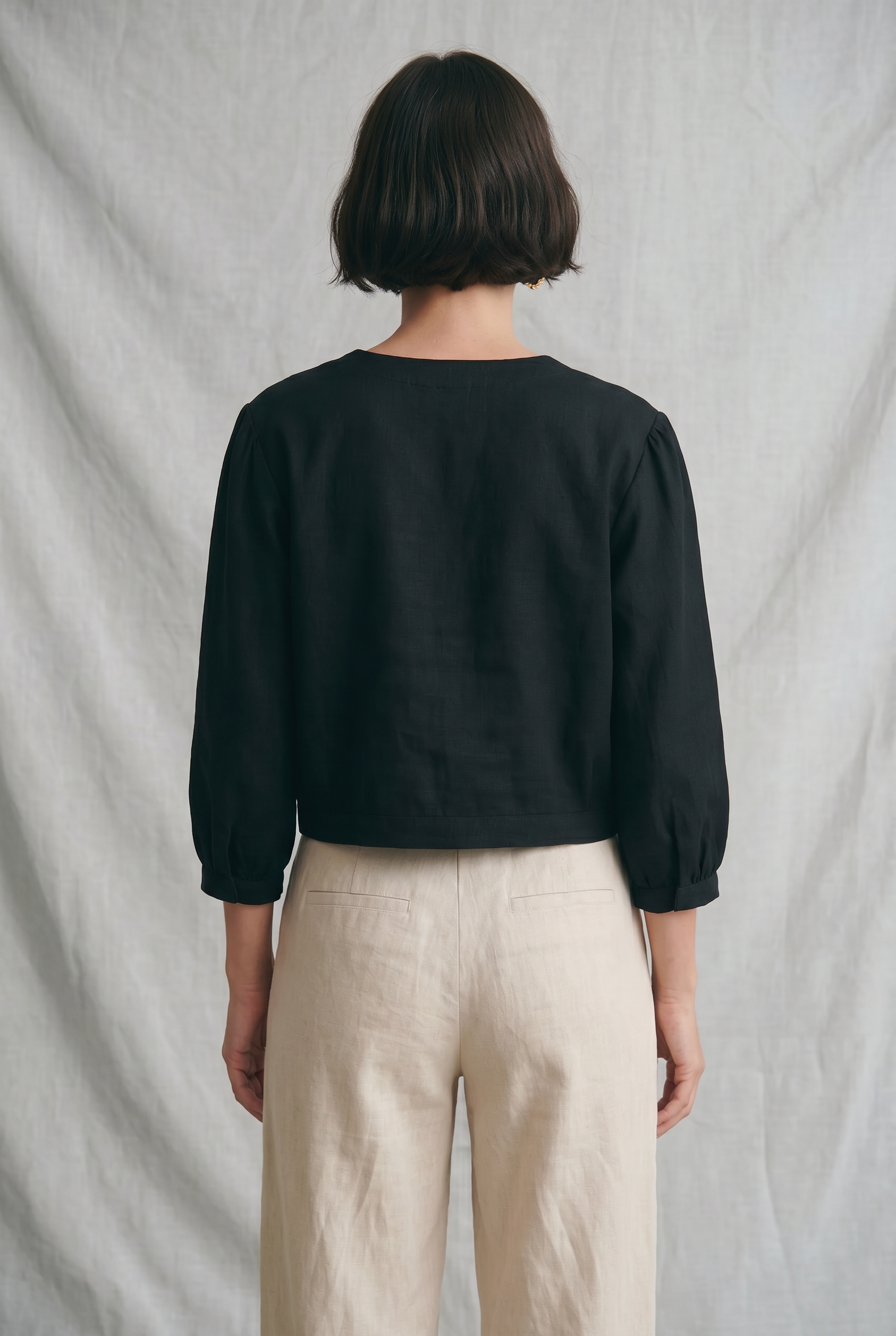 Organic Cotton Blouse Sahay Black